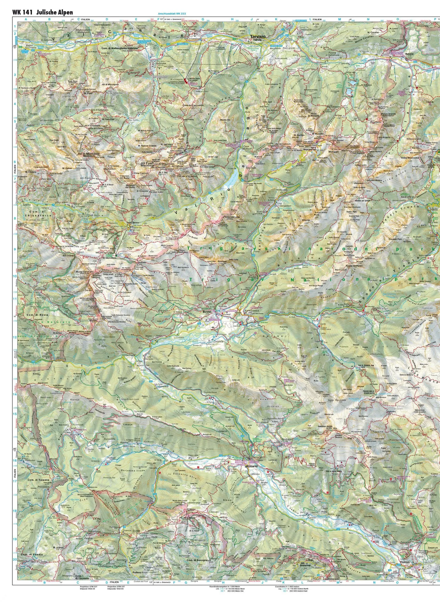 Bild: 9783707925227 | freytag &amp; berndt Wanderkarte WK 141 Julische Alpen 1:50.000 | Mit APP