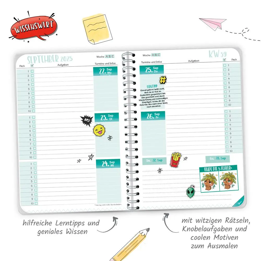 Bild: 9783988025227 | Trötsch Schulplaner WOW Gaming 25/26 | Trötsch Verlag | Kalender