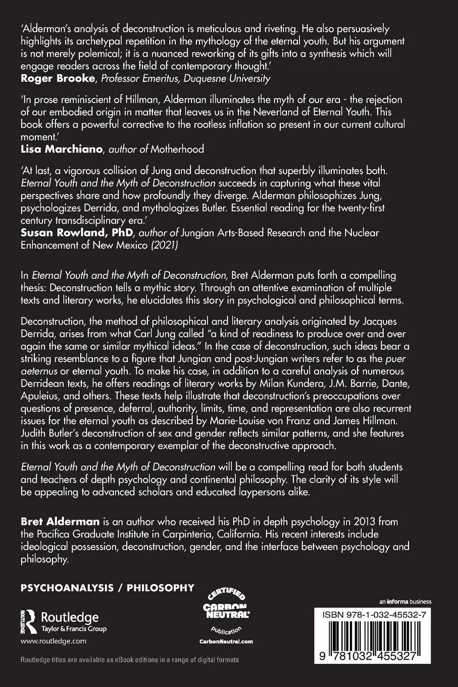 Rückseite: 9781032455327 | Eternal Youth and the Myth of Deconstruction | Bret Alderman | Buch