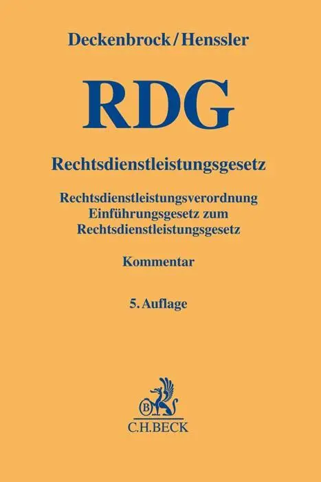 Cover: 9783406715327 | Rechtsdienstleistungsgesetz | Christian Deckenbrock (u. a.) | Buch