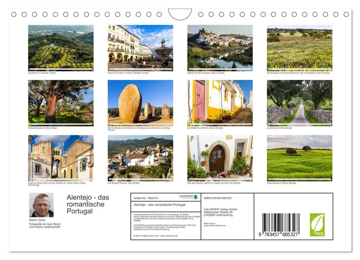 Bild: 9783457685327 | Alentejo - das romantische Portugal (Wandkalender 2026 DIN A4...