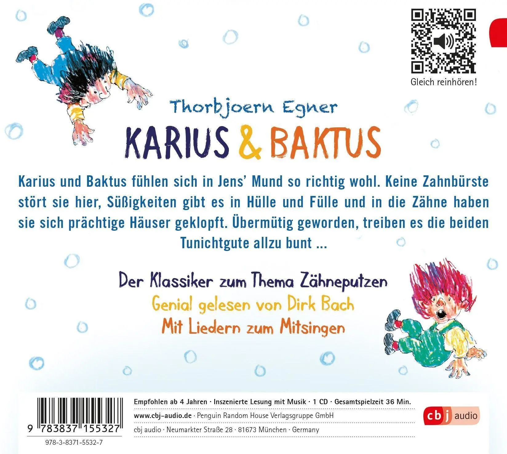 Bild: 9783837155327 | Karius und Baktus | Thorbjoern Egner | Audio-CD | 1 Audio-CD | Deutsch