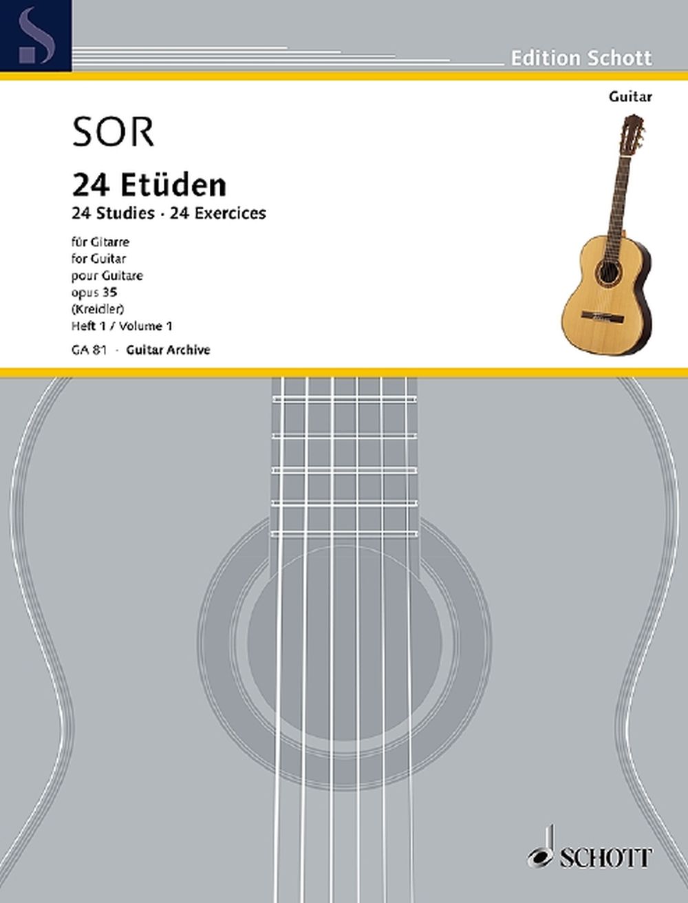Cover: 9790001095327 | Etudes(24) 1 Opus 35 | Fernando Sor | Buch | Schott Music
