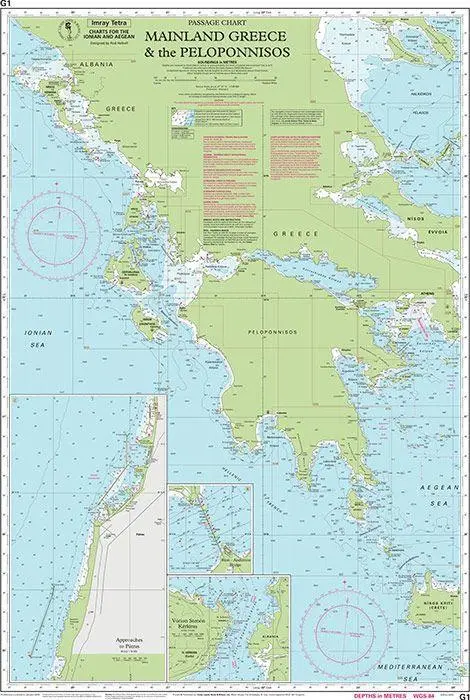 Bild: 9781786795427 | G1 Mainland Greece and the Peloponnisos | Passage Chart | Series