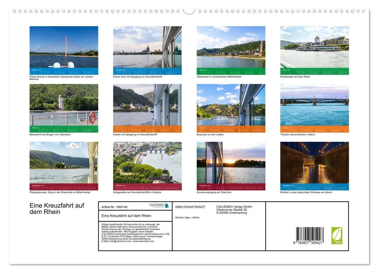 Bild: 9783457505427 | Eine Kreuzfahrt auf dem Rhein (hochwertiger Premium Wandkalender...
