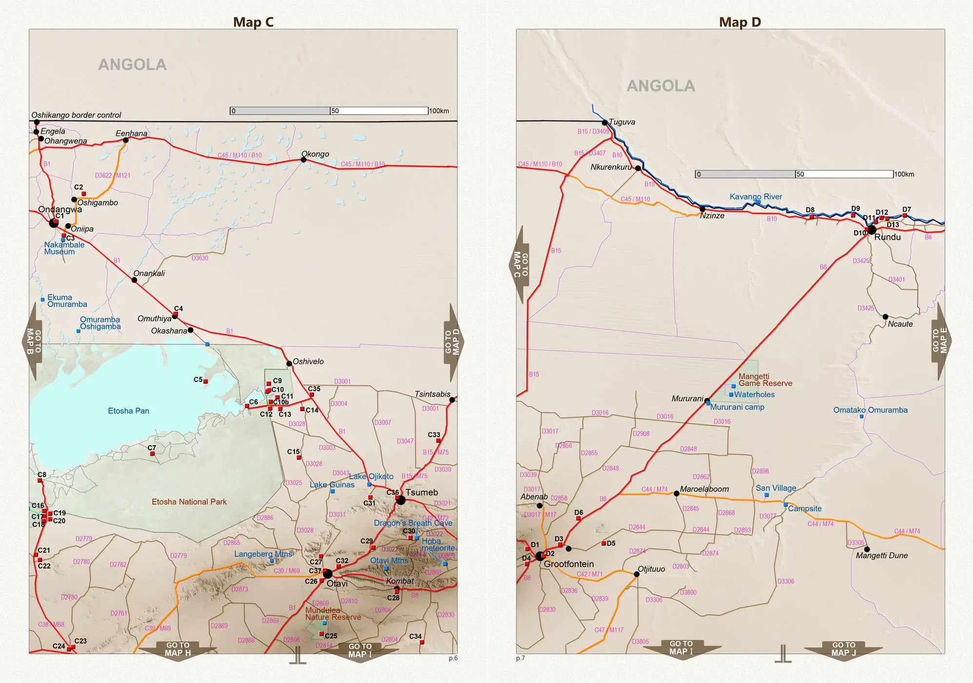 Bild: 9783947895427 | Detaillierte NAMIBIA Reisekarte - NAMIBIA ROAD MAP (1:1.160.000)