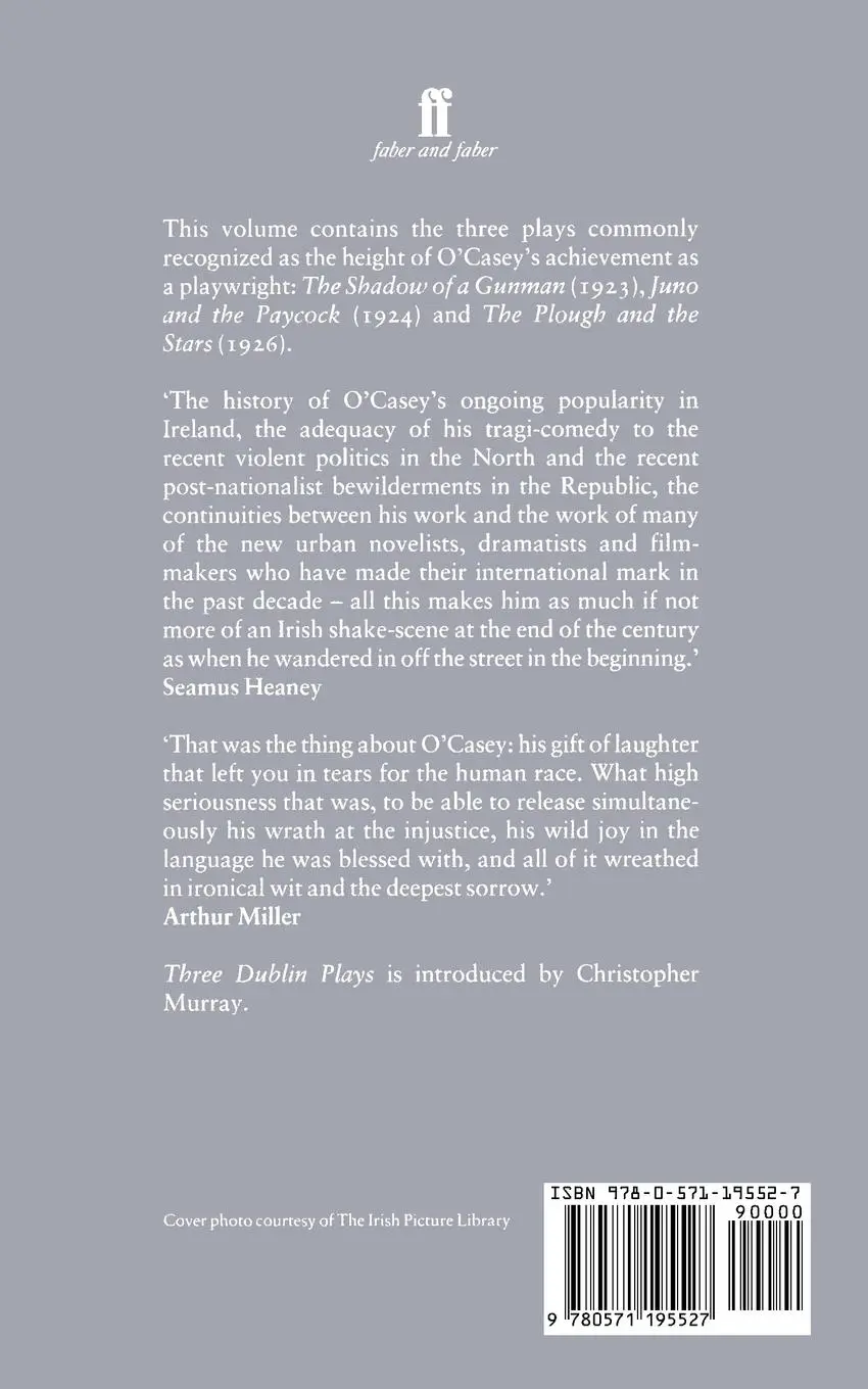 Rückseite: 9780571195527 | Three Dublin Plays | Sean O'Casey | Taschenbuch | 247 S. | Englisch