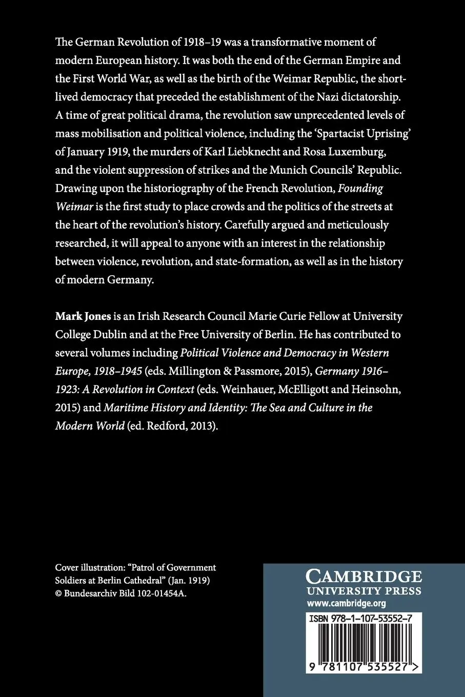 Rückseite: 9781107535527 | Founding Weimar | Mark Jones | Taschenbuch | Englisch | 2018