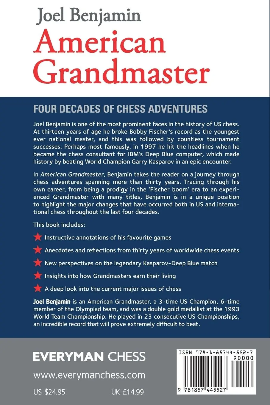 Rückseite: 9781857445527 | American Grandmaster | Joel Benjamin | Taschenbuch | Englisch | 2008