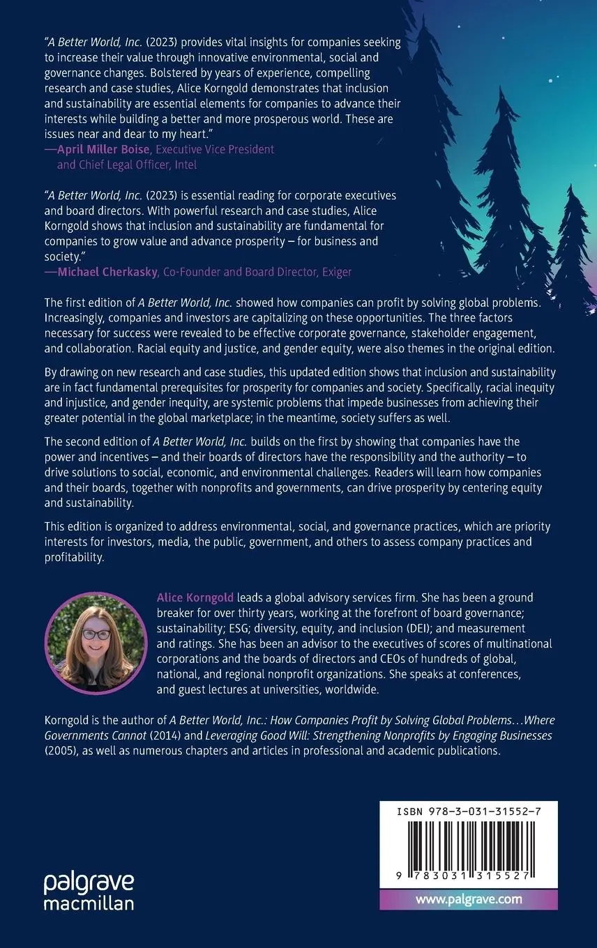 Rückseite: 9783031315527 | A Better World, Inc. | Alice Korngold | Buch | xxi | Englisch | 2023