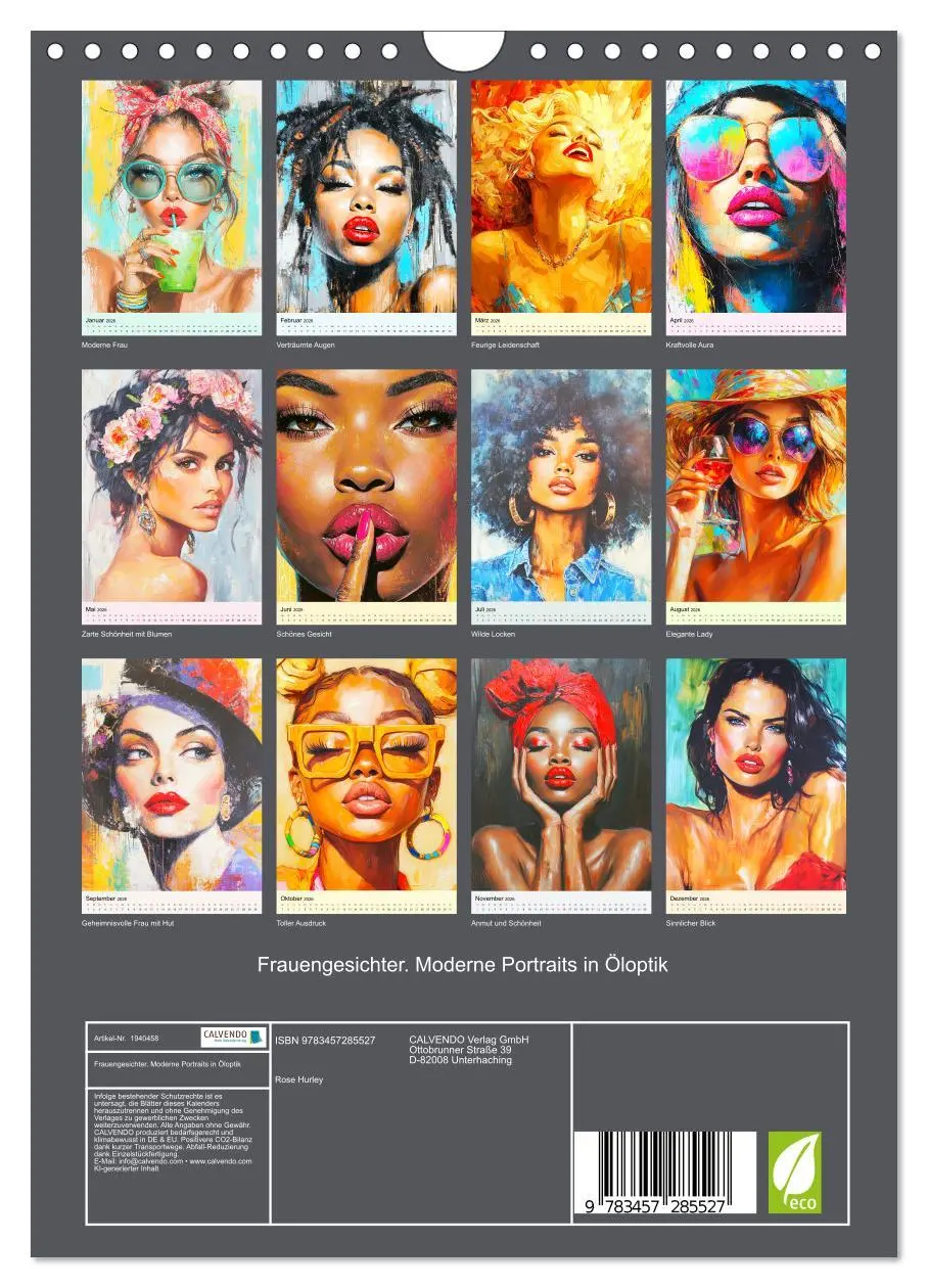 Bild: 9783457285527 | Frauengesichter. Moderne Portraits in Öloptik (Wandkalender 2026...