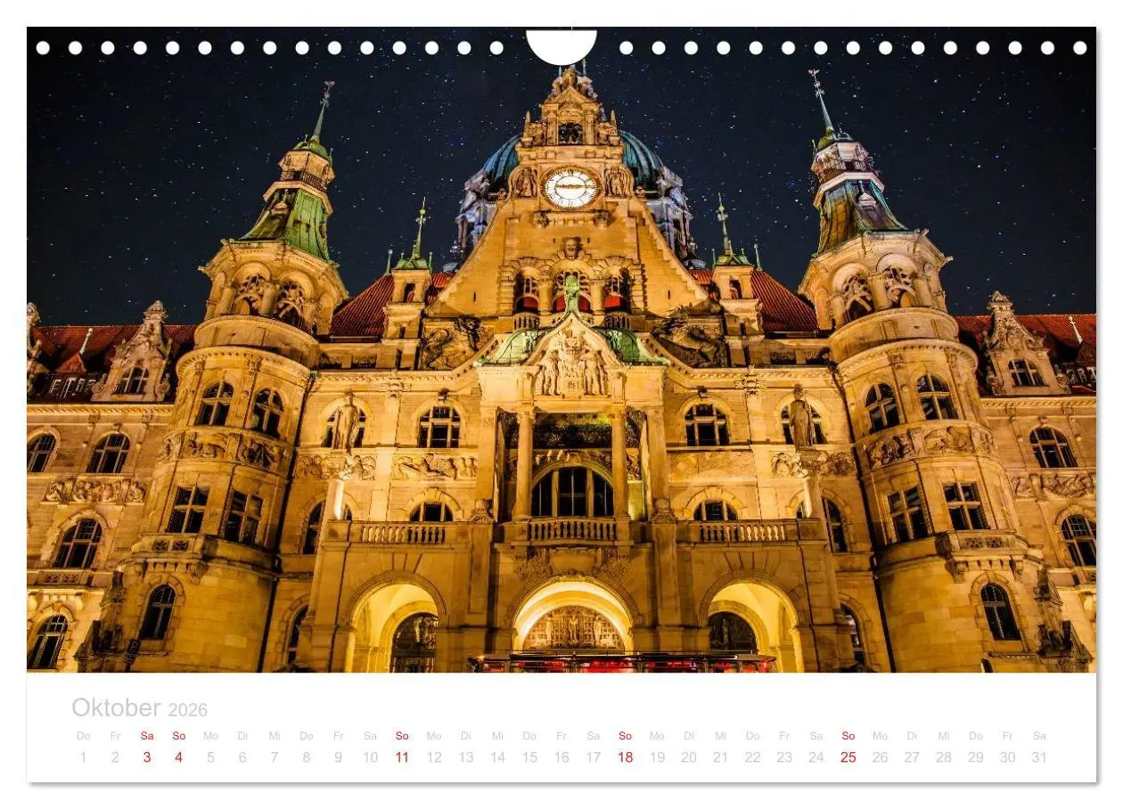 Bild: 9783457975527 | Hannover bei Nacht (Wandkalender 2026 DIN A4 quer), CALVENDO...