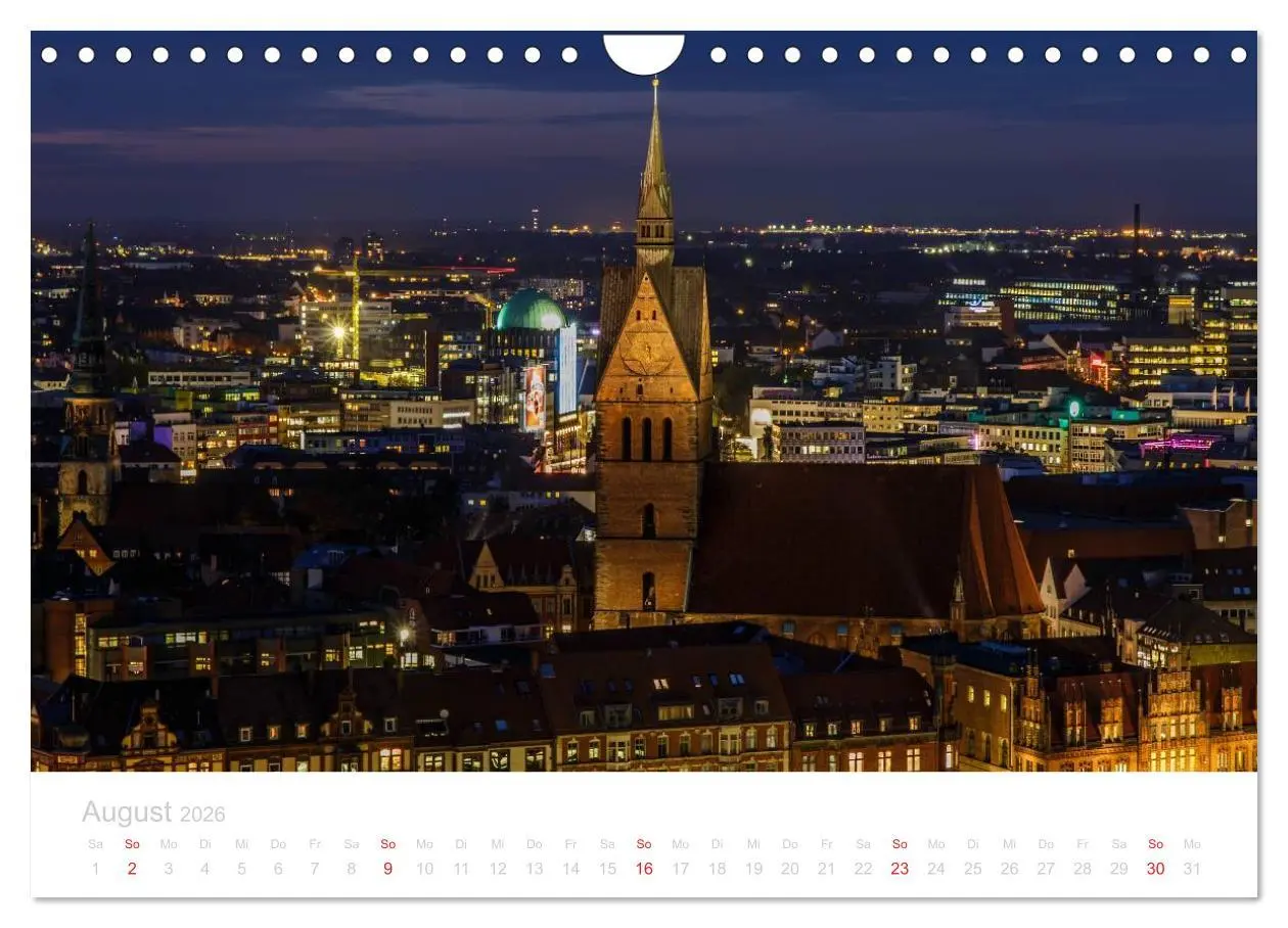Bild: 9783457975527 | Hannover bei Nacht (Wandkalender 2026 DIN A4 quer), CALVENDO...
