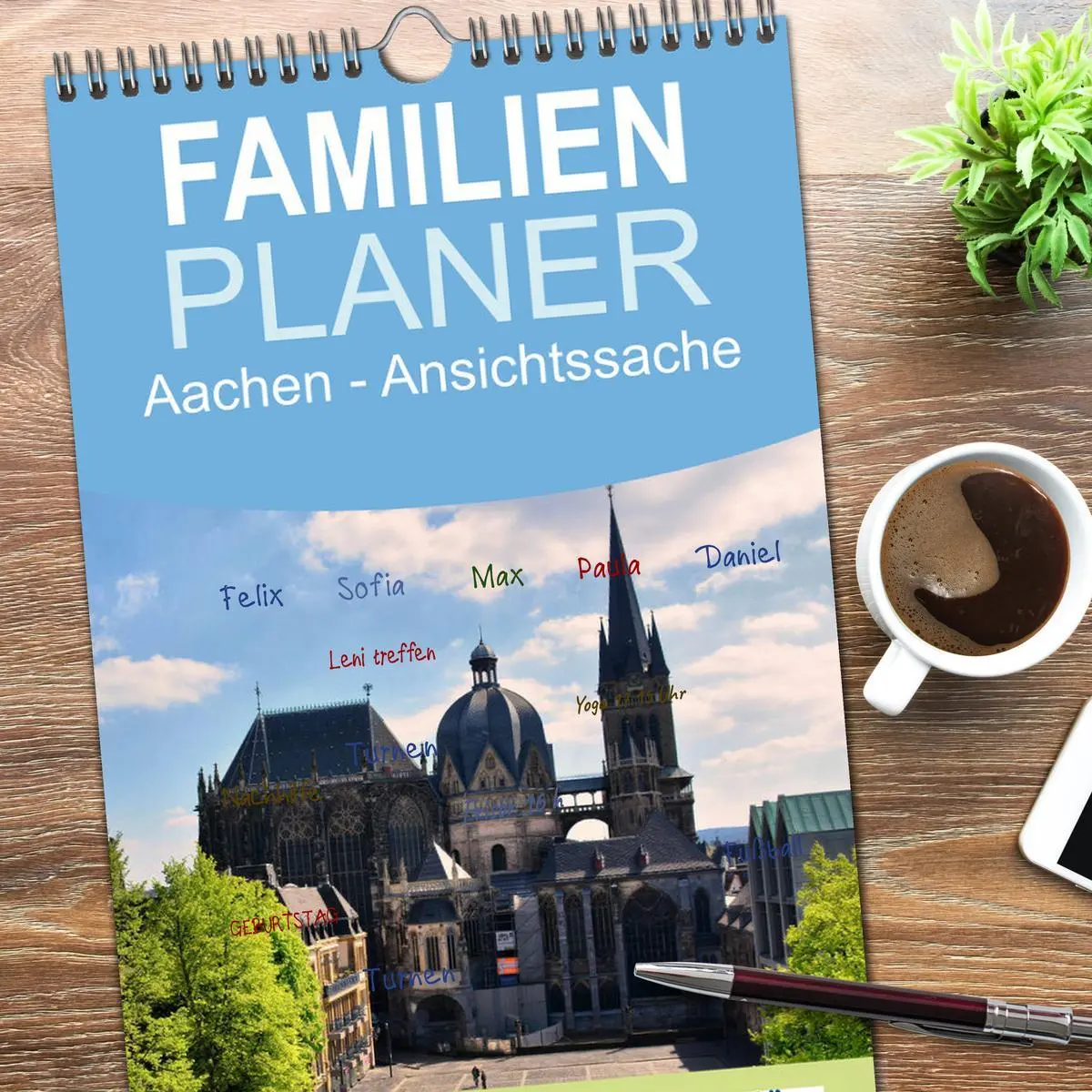 Bild: 9783516515527 | Familienplaner 2026 - Aachen - Ansichtssache mit 5 Spalten...