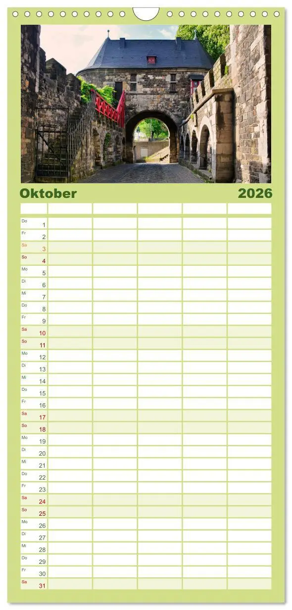 Bild: 9783516515527 | Familienplaner 2026 - Aachen - Ansichtssache mit 5 Spalten...