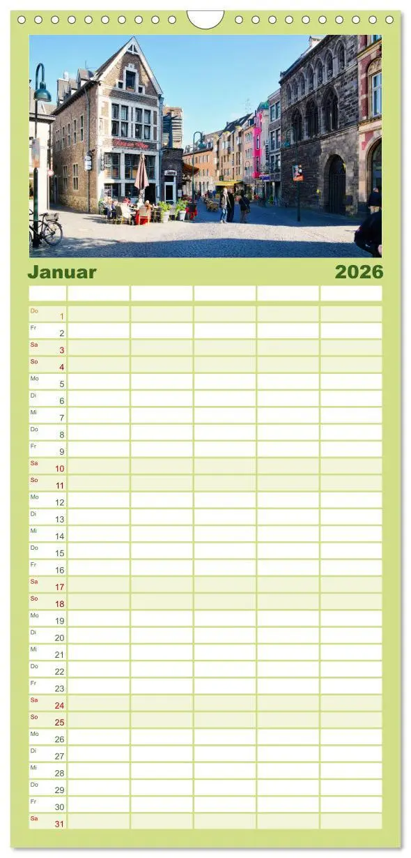 Bild: 9783516515527 | Familienplaner 2026 - Aachen - Ansichtssache mit 5 Spalten...