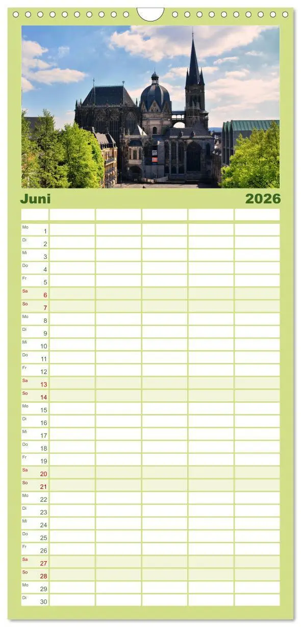 Bild: 9783516515527 | Familienplaner 2026 - Aachen - Ansichtssache mit 5 Spalten...