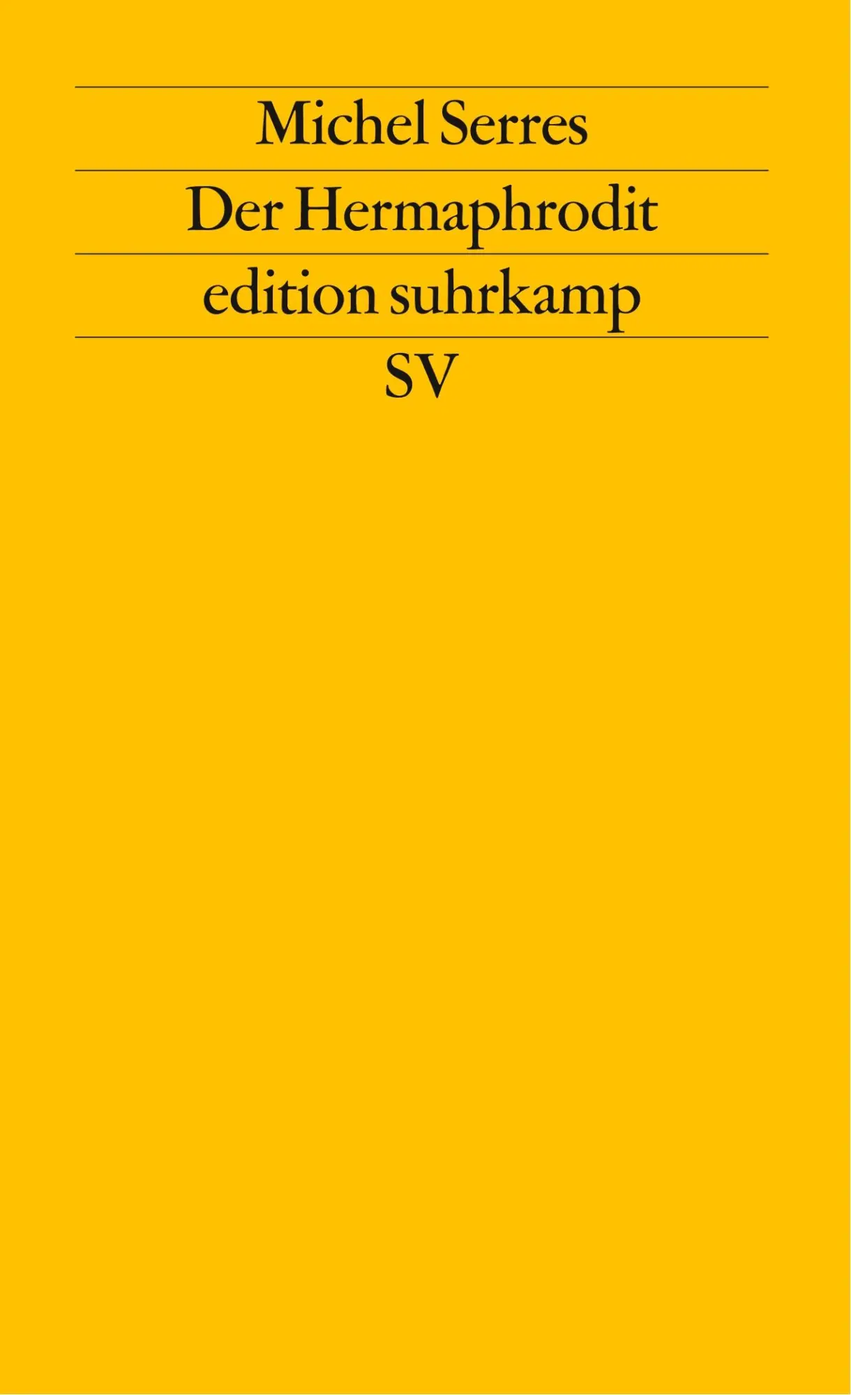 Cover: 9783518115527 | Der Hermaphrodit | Michel Serres | Taschenbuch | ES / edition suhrkamp