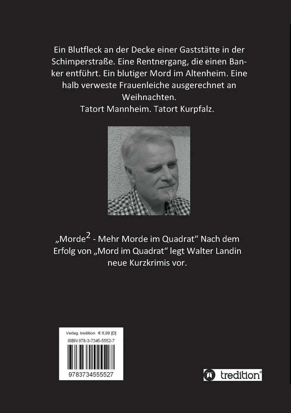 Rückseite: 9783734555527 | Mehr Morde im Quadrat | Neue Kriminalgeschichten | Walter Landin