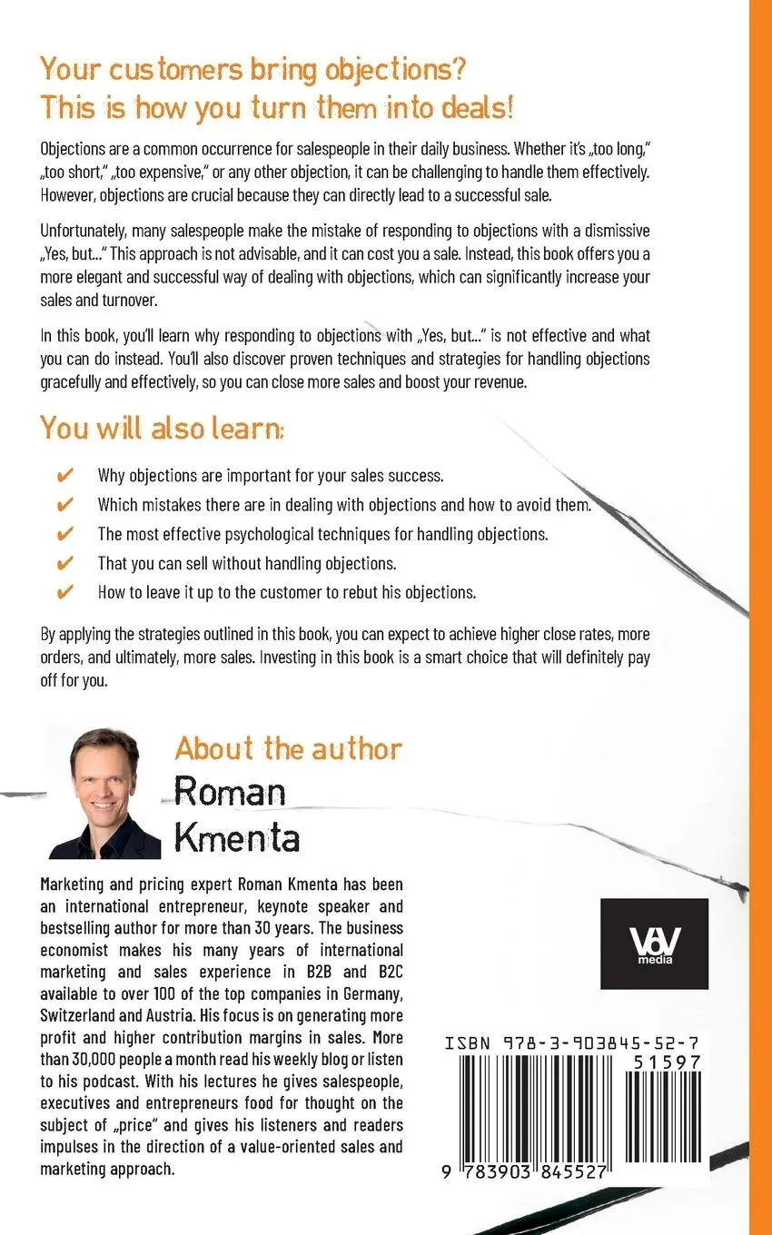 Rückseite: 9783903845527 | Selling without but | Roman Kmenta | Taschenbuch | Englisch | 2023