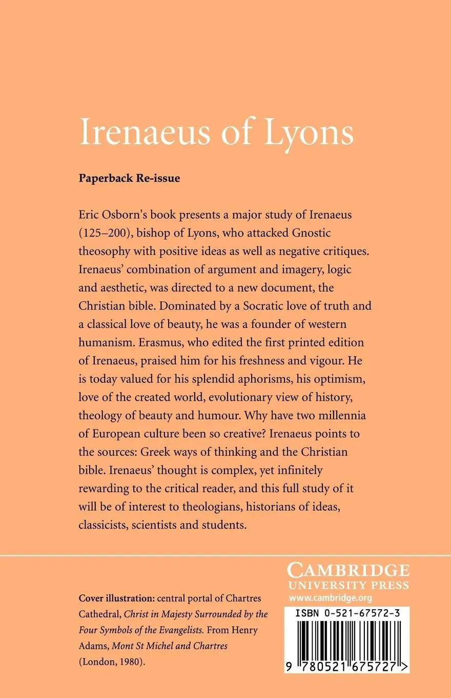 Rückseite: 9780521675727 | Irenaeus of Lyons | Eric Osborn | Taschenbuch | Englisch | 2005