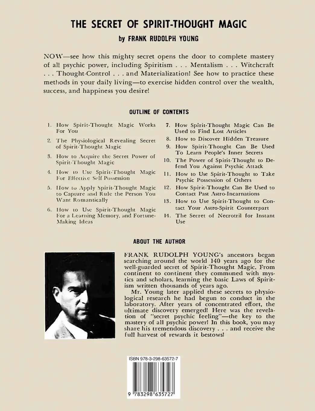 Rückseite: 9783298635727 | The Secret of Spirit-Thought Magic | Frank Rudolph Young | Taschenbuch