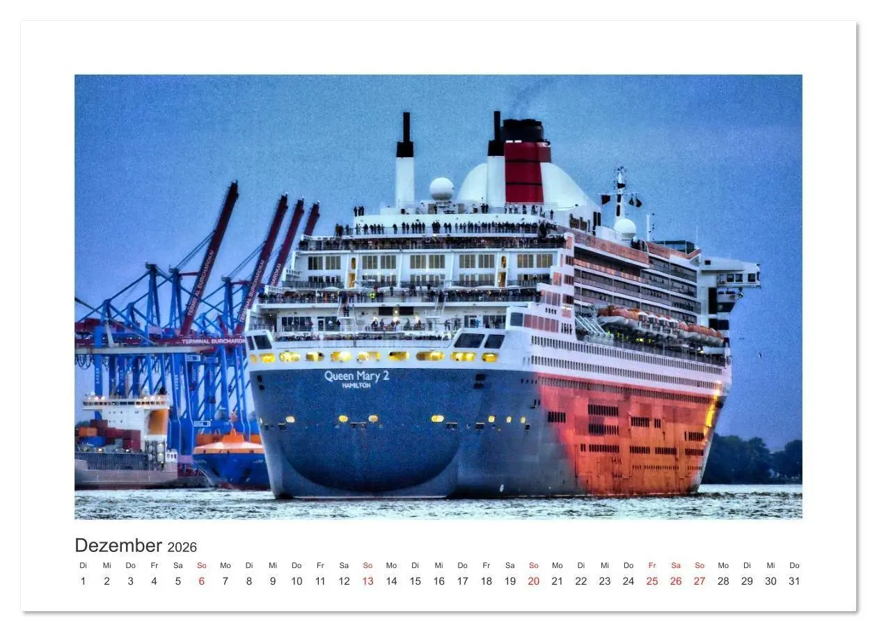 Bild: 9783516045727 | Kreuzfahrtschiffe Kurs Hamburg 2026 (hochwertiger Premium...