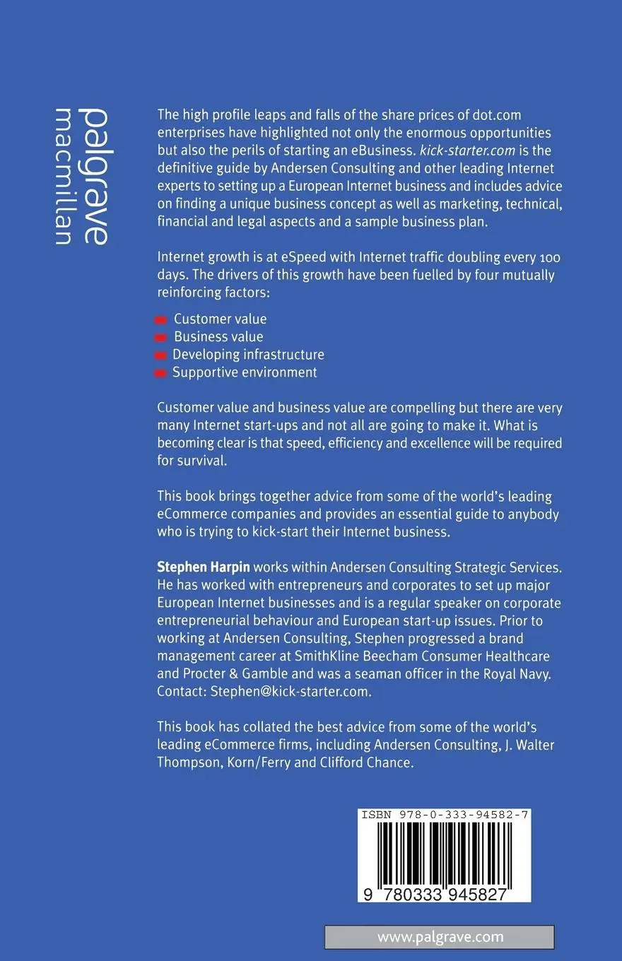 Rückseite: 9780333945827 | Kick-starter.com | The definitive European Internet start-up guide