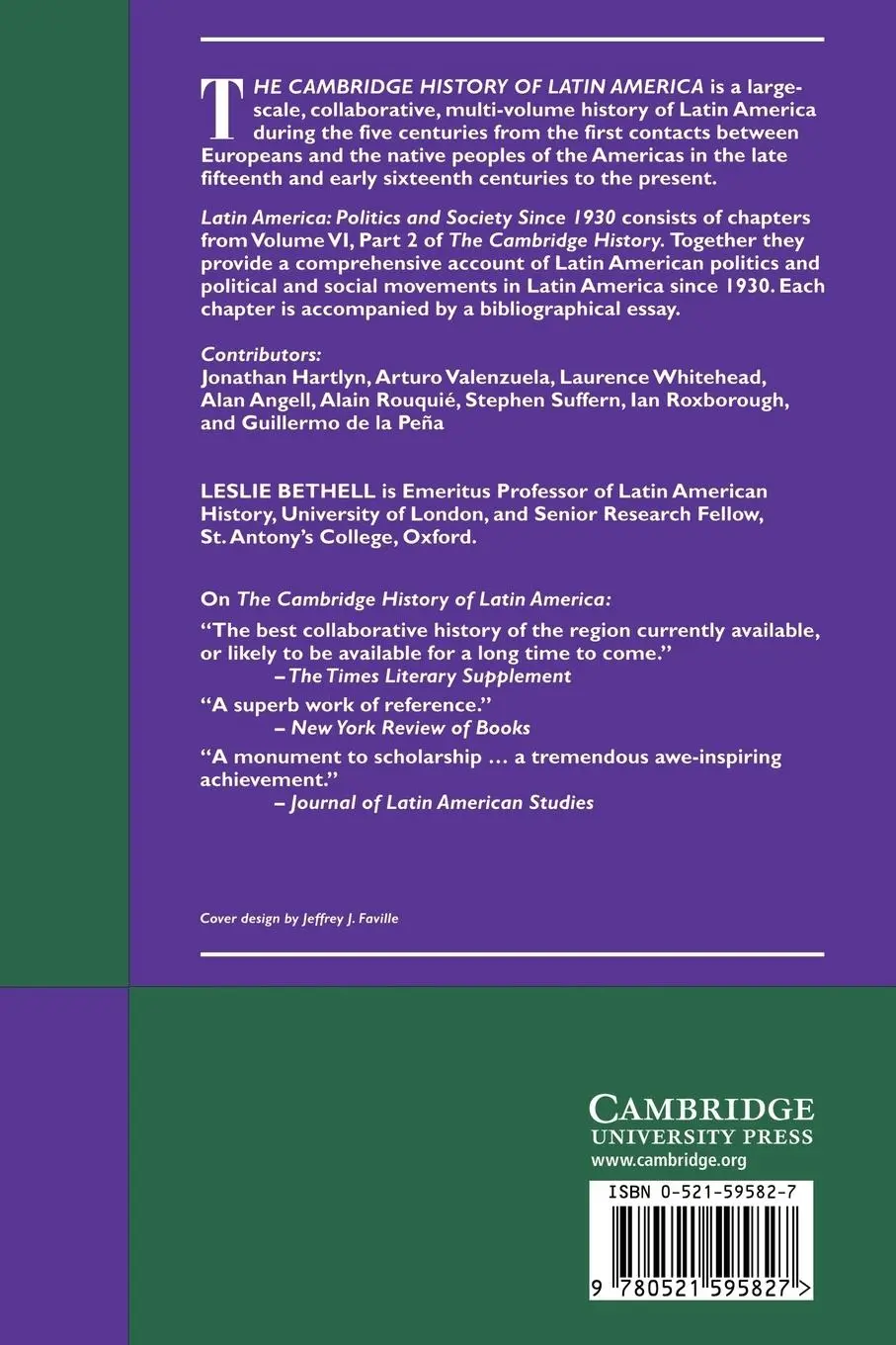 Rückseite: 9780521595827 | Latin America | Politics and Society Since 1930 | Leslie Bethell