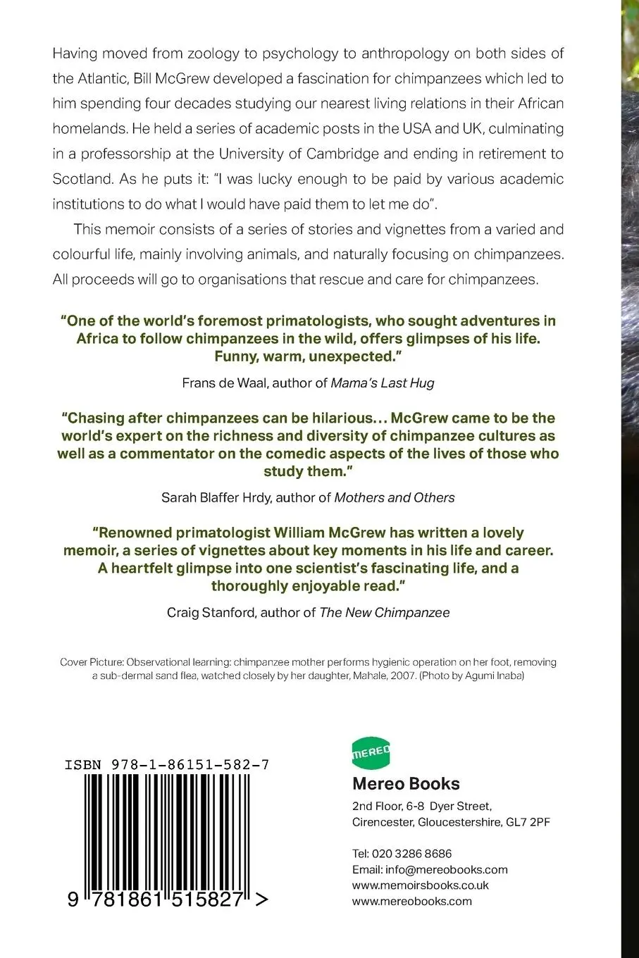 Rückseite: 9781861515827 | Chasing after Chimpanzees | The Making of a Primatologist | McGrew