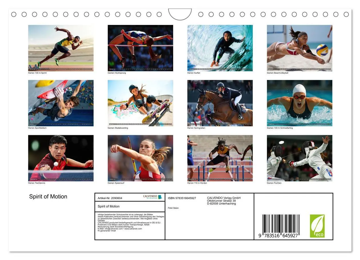 Bild: 9783516645927 | Spirit of Motion (Wandkalender 2026 DIN A4 quer), CALVENDO...