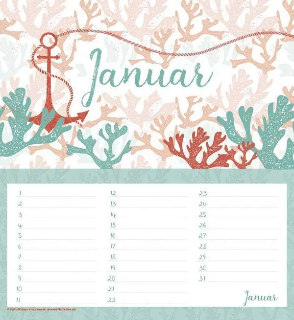 Bild: 9783731855927 | Geburtstagskalender Vitamin Sea | Korsch Verlag | Kalender | 13 S.