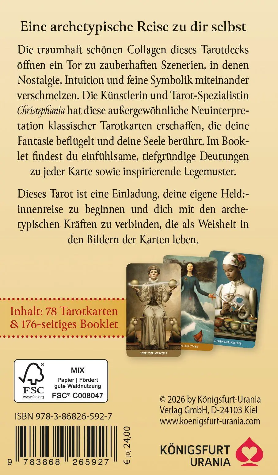 Autor: 9783868265927 | Christephania Tarot - 78 farbige Tarotkarten und ein 176-seitiges...