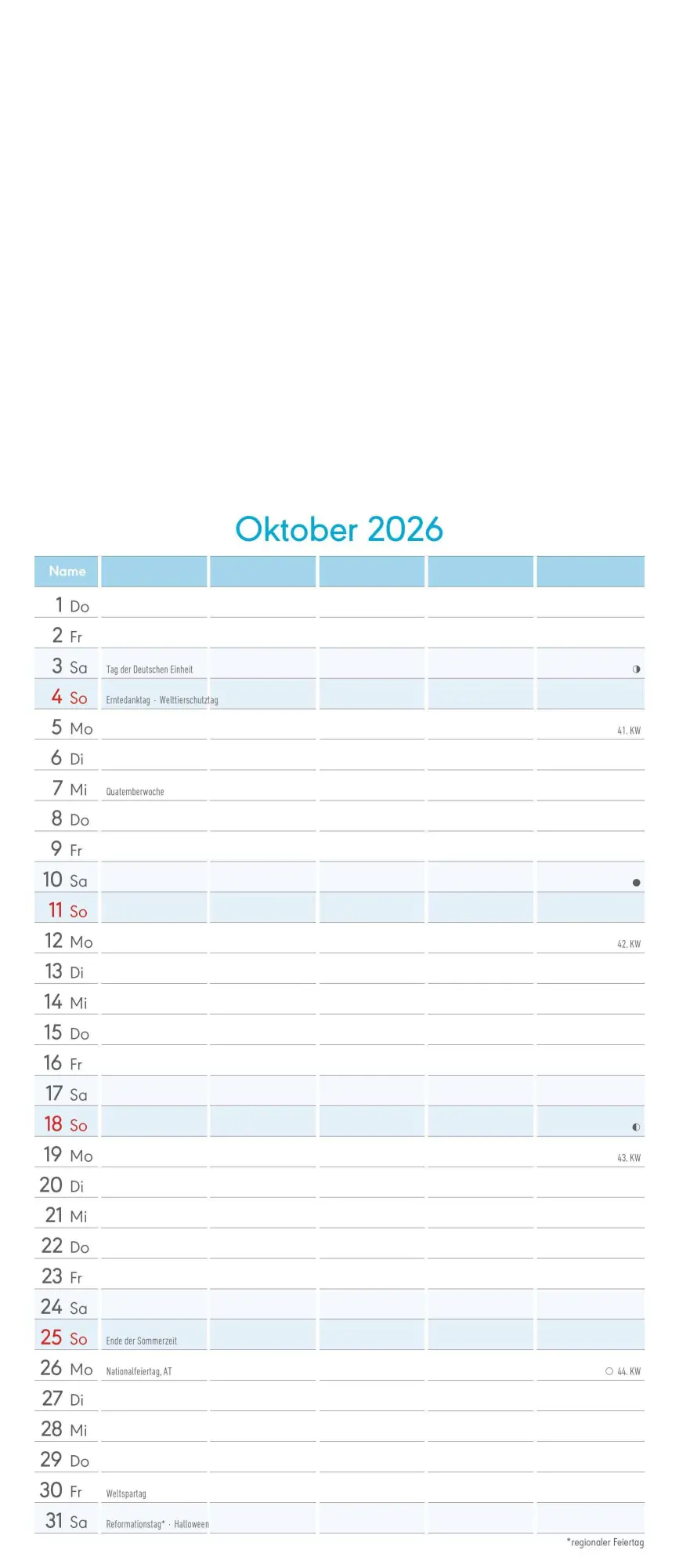 Bild: 4069095006027 | Kreativ-Kalender Familienplaner 2026 - 5 Spalten - 19,5x45 cmFoto,...