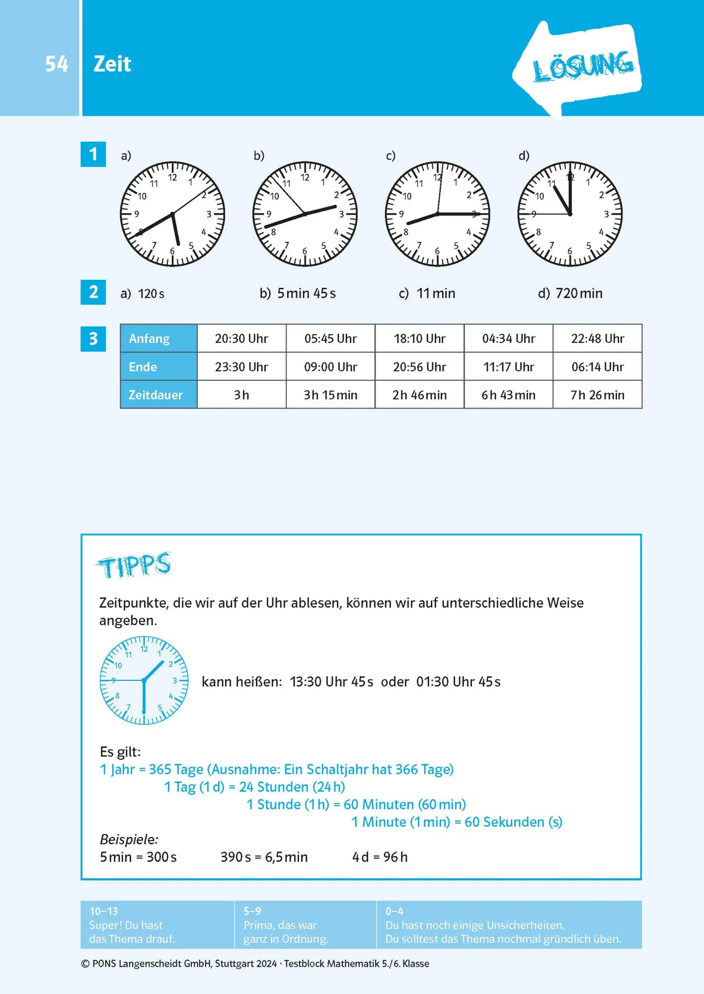 Bild: 9783125626027 | PONS Der große Testblock Mathematik 5./6. Klasse | Taschenbuch | 2024