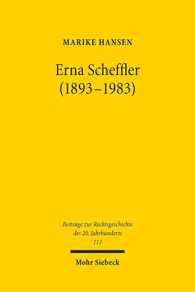 Cover: 9783161576027 | Erna Scheffler (1893-1983) | Marike Hansen | Taschenbuch | X | Deutsch