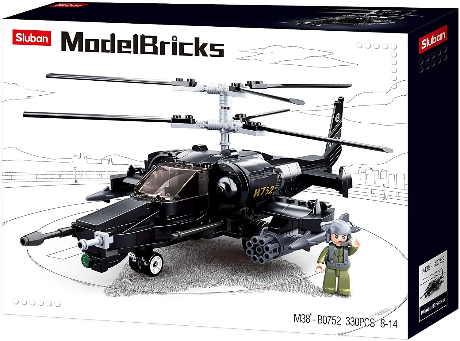 Cover: 6938242956127 | Sluban M38-B0752 - Model Bricks, Army, Kampf-Helikopter III,...