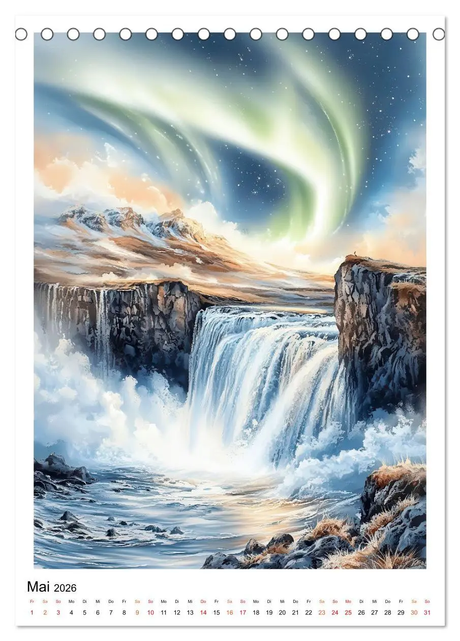 Bild: 9783457296127 | Island - Nordlichter, Feuer und Eis (Tischkalender 2026 DIN A5...