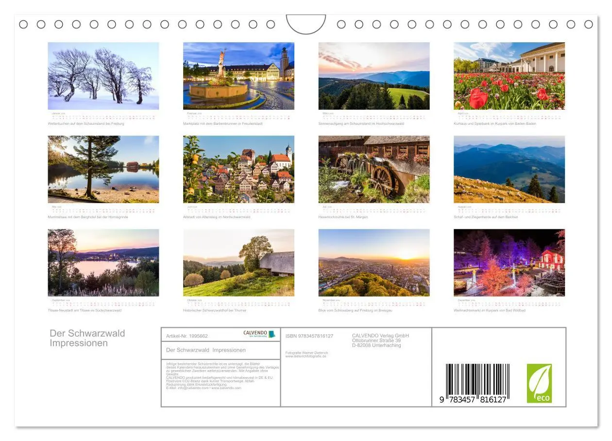 Bild: 9783457816127 | Der Schwarzwald Impressionen (Wandkalender 2026 DIN A4 quer),...