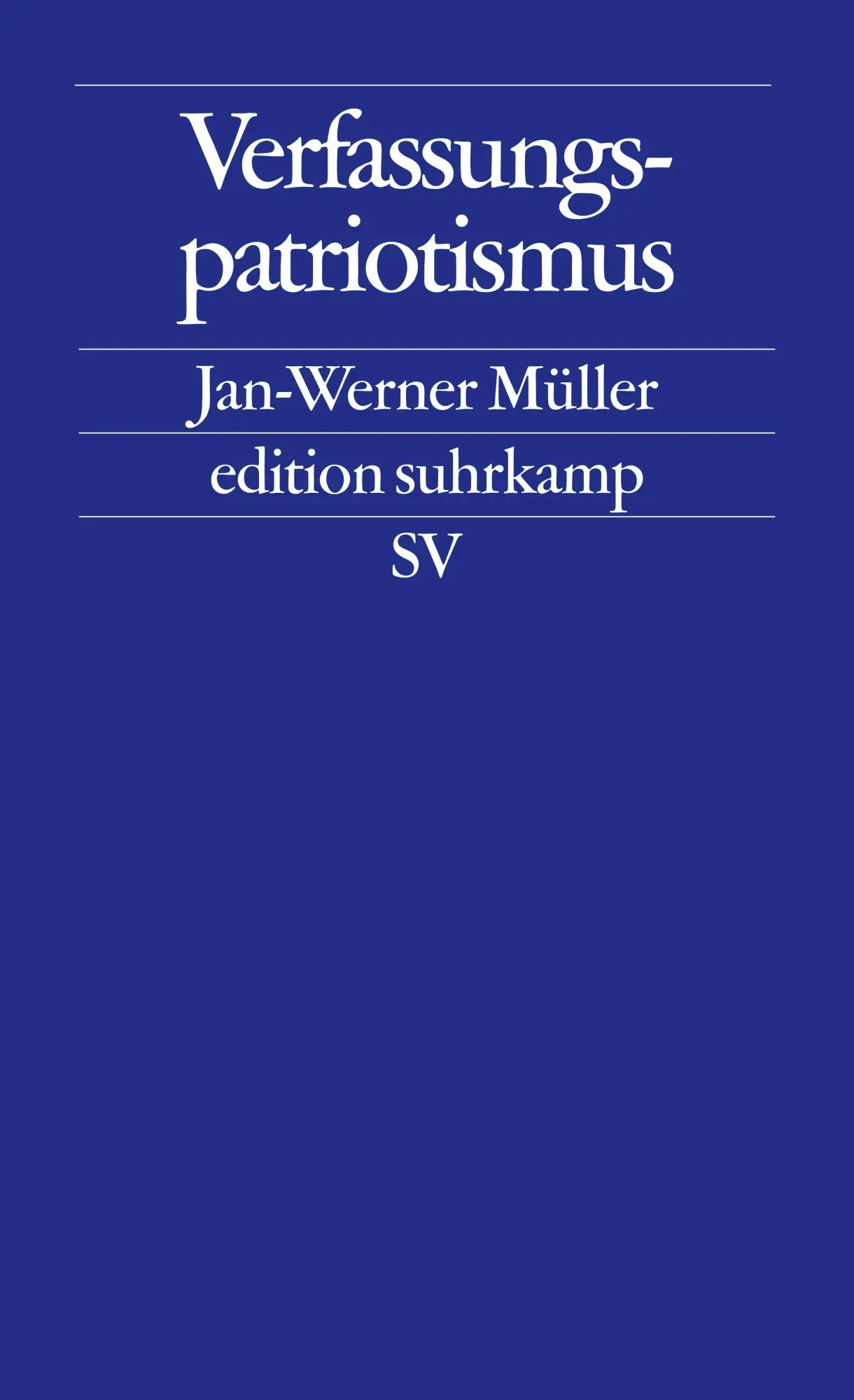 Cover: 9783518126127 | Verfassungspatriotismus | Jan-Werner Mueller | Taschenbuch | 156 S.