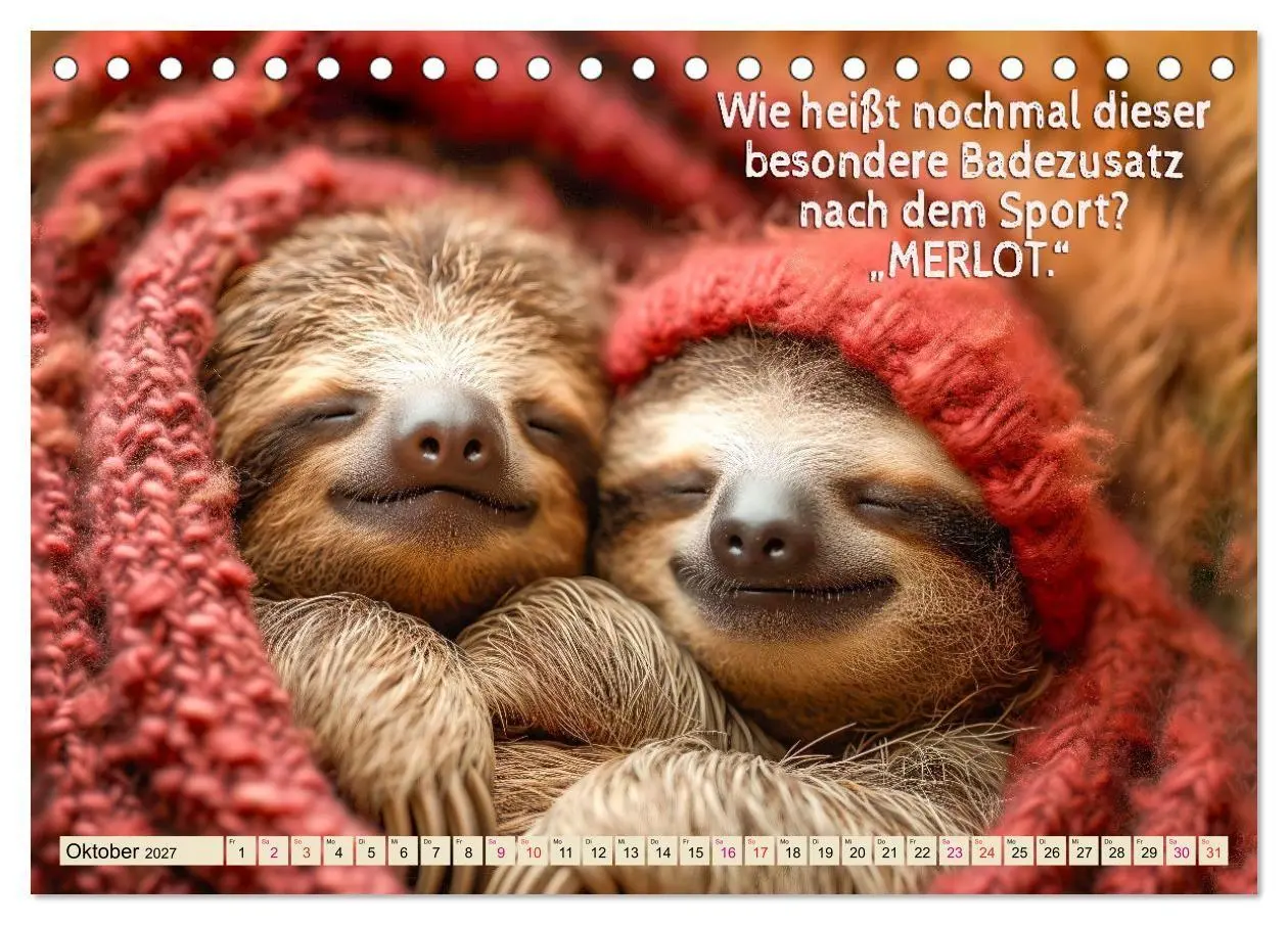 Bild: 9783569236127 | Faultier - Albtraum Sport (Tischkalender 2027 DIN A5 quer),...