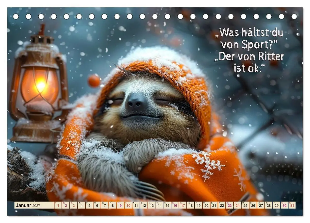 Bild: 9783569236127 | Faultier - Albtraum Sport (Tischkalender 2027 DIN A5 quer),...
