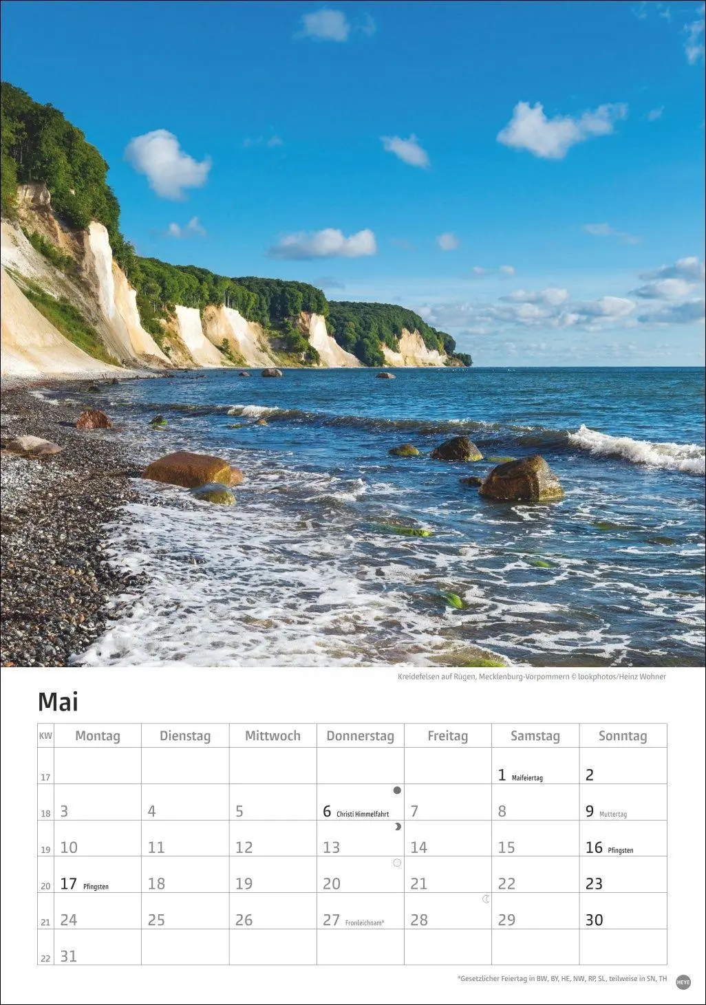 Bild: 9783756416127 | Deutschlands Küsten Kalender 2027 | Heye | Kalender | Spiralbindung