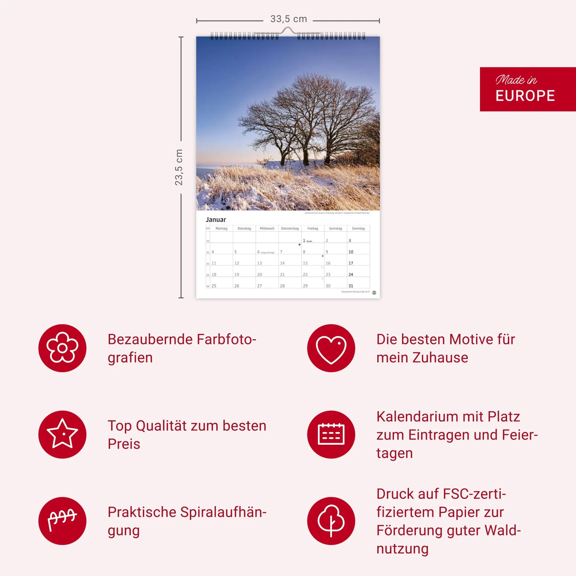Bild: 9783756416127 | Deutschlands Küsten Kalender 2027 | Heye | Kalender | Spiralbindung