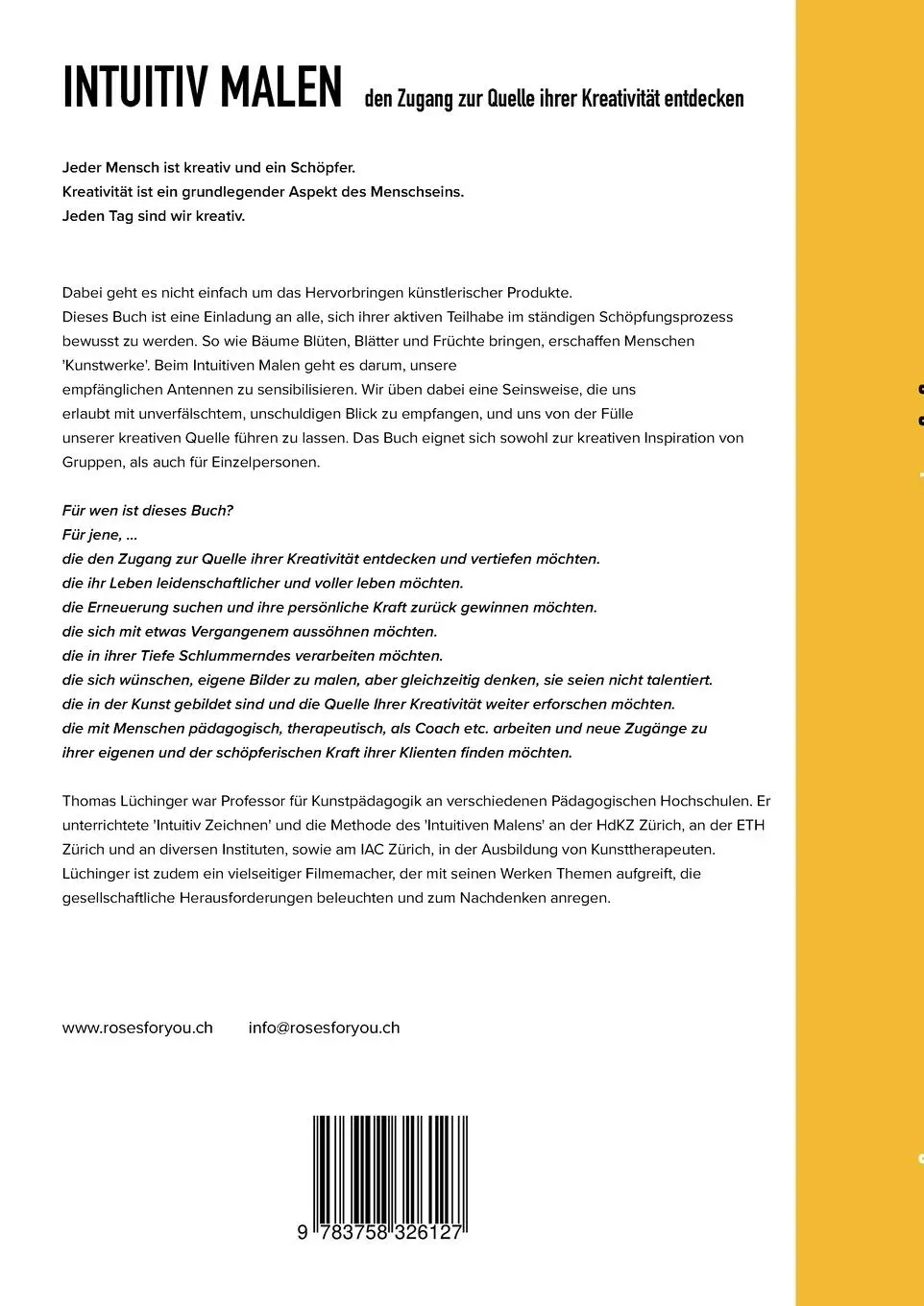 Rückseite: 9783758326127 | Intuitiv Malen | den Zugang zur Quelle Ihrer Kreativität entdecken