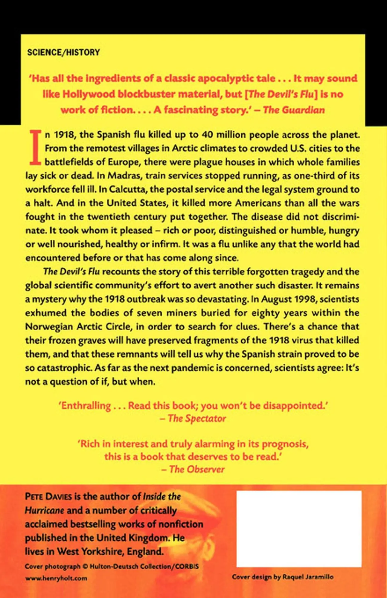 Rückseite: 9780805066227 | The Devil's Flu | Pete Davies | Taschenbuch | Kartoniert / Broschiert