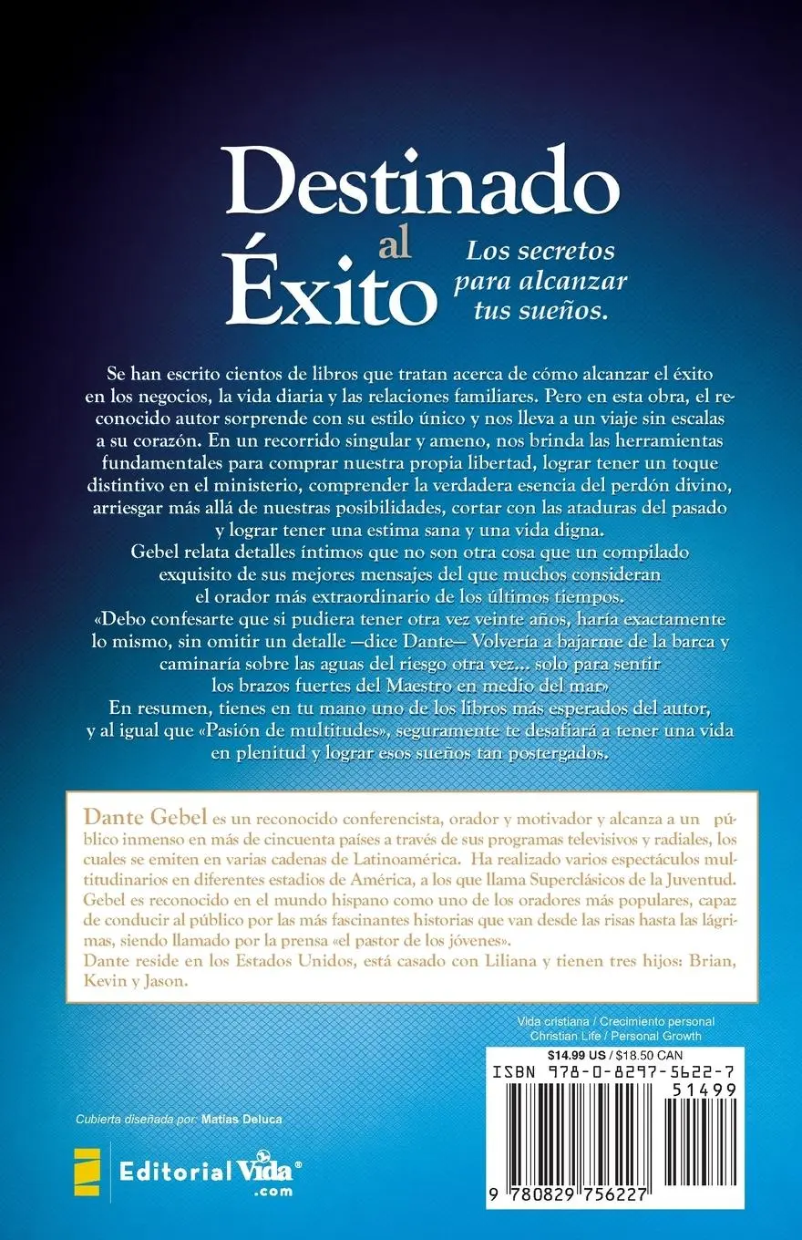 Rückseite: 9780829756227 | Destinado al éxito | Cómo alcanzar tus mejores sueños | Dante Gebel
