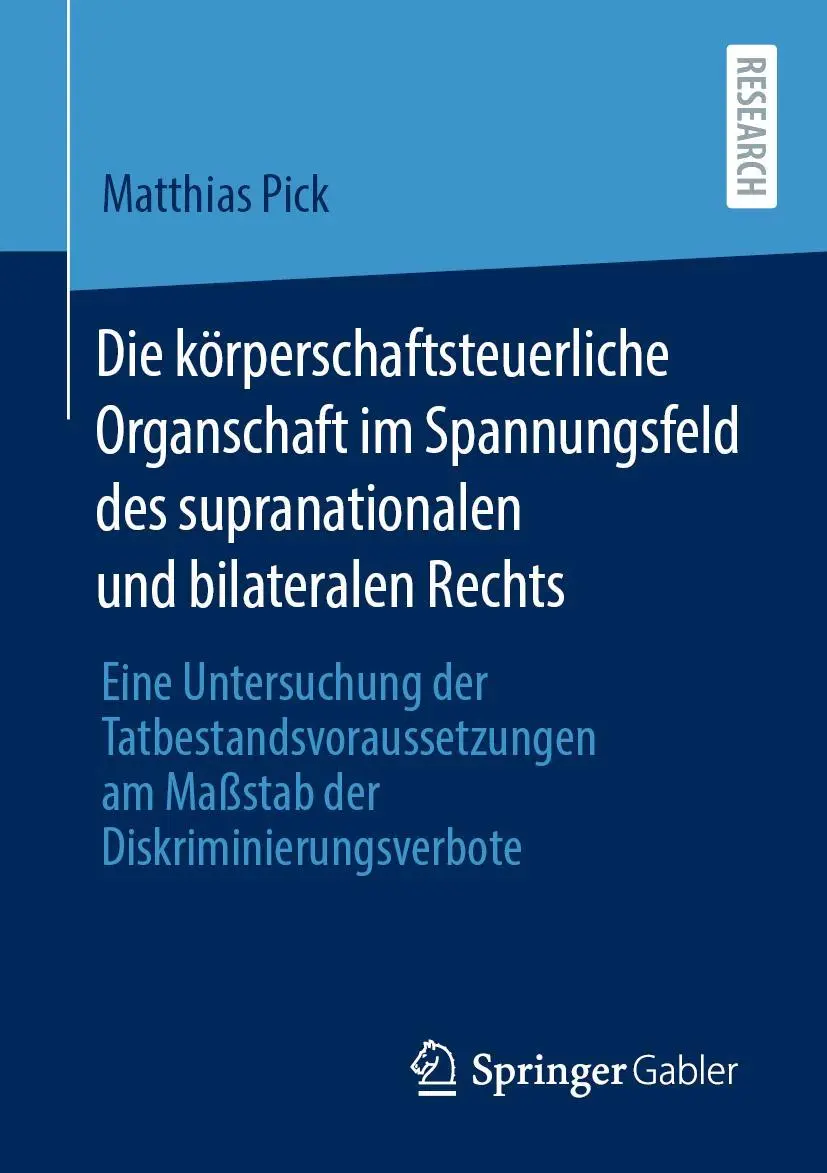 Cover: 9783658326227 | Die körperschaftsteuerliche Organschaft im Spannungsfeld des...