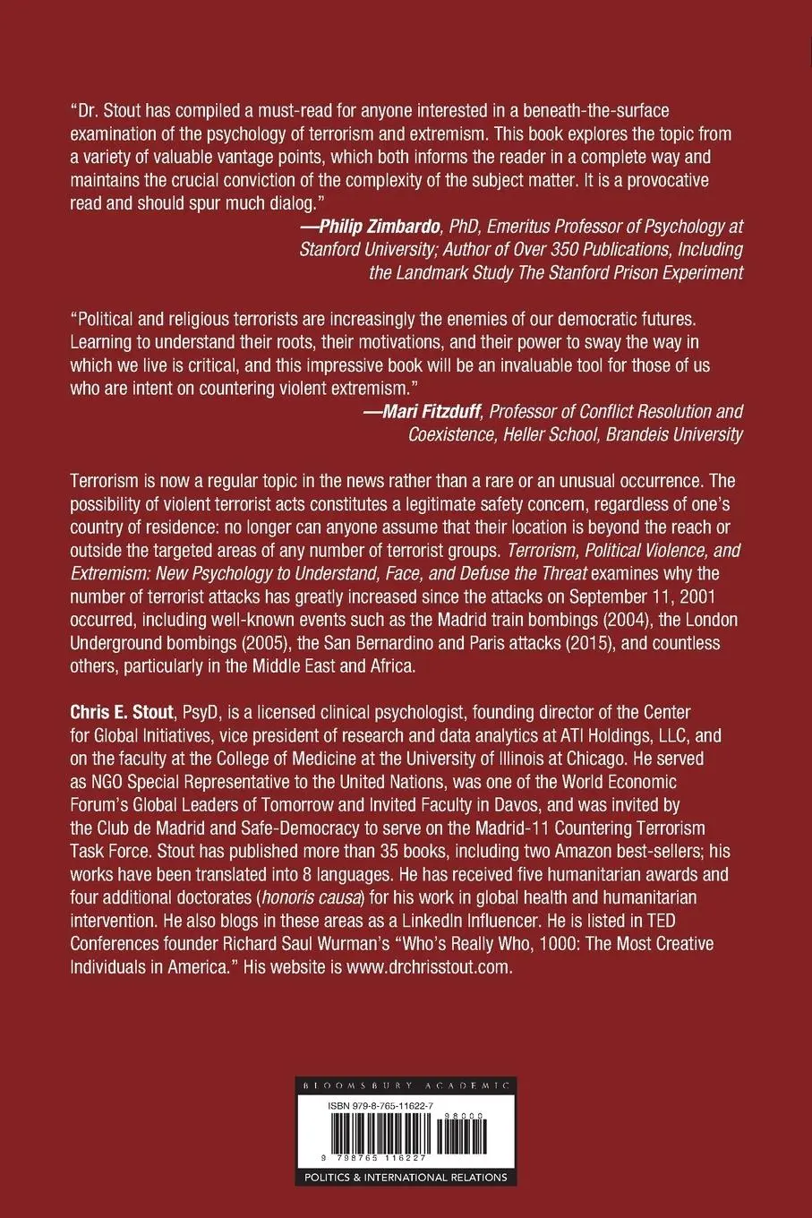 Rückseite: 9798765116227 | Terrorism, Political Violence, and Extremism | Chris E. Stout | Buch