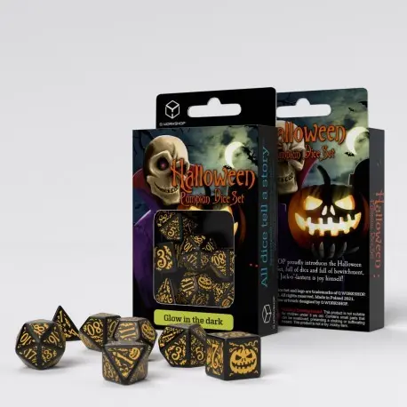 Cover: 5907699496327 | Halloween Pumpkin - Jack O'Lantern Dice Set | Q-Workshop